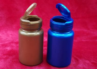 بطری قرص های رنگی کامل، فلیپ - مخزن های پلاستیکی کپسول پلاستیکی آسان برای باز کردن / بستن